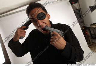 Garson STANDING POSE WITH GUNS SUICIDE